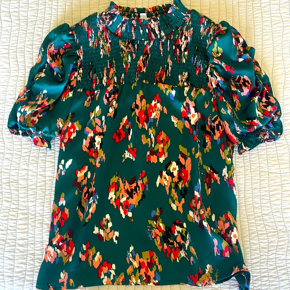 THML silky high neck blouse